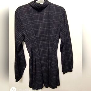 Oneby Black Plaid Dress Large Academia School Girl NEW WITH TAGS Cyber Grunge